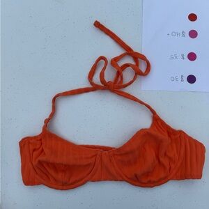 Solid and Striped Bikini Top